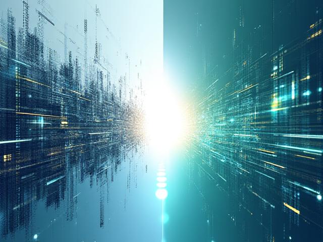 Illustration de la mission de Rives Vision: des données complexes transformées en graphiques clairs, un chemin lumineux vers l'innovation.